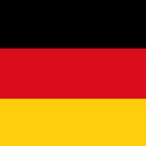 Image of the flag for the country representing the language German