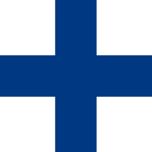 Image of the flag for the country representing the language Finnish