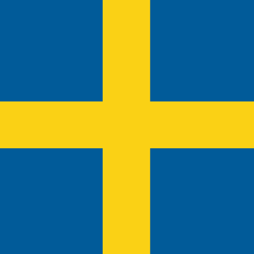 Image of the flag for the country representing the language Swedish