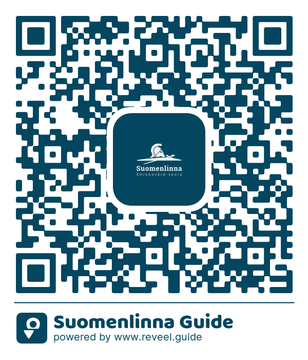 Image of the QR linking to the Suomenlinna Guide