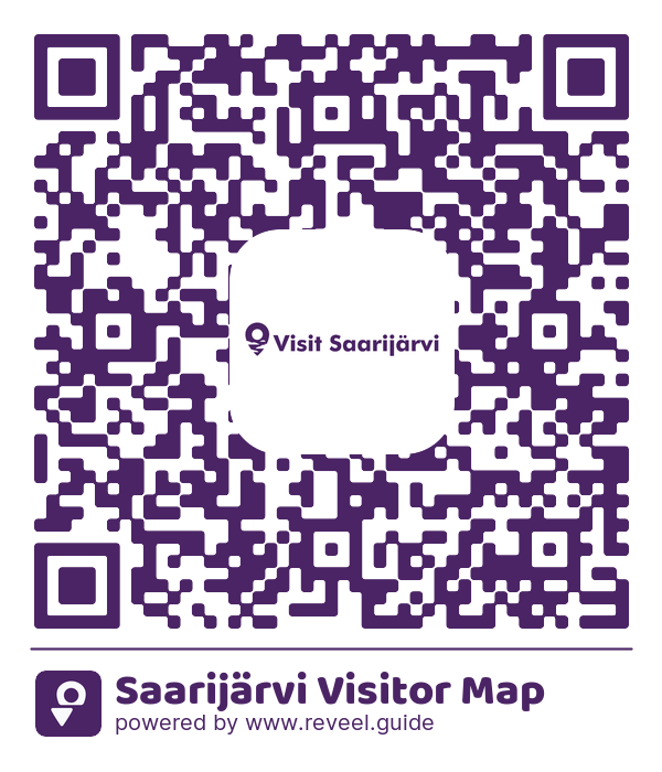Image of the QR linking to the Saarijärvi Visitor Map