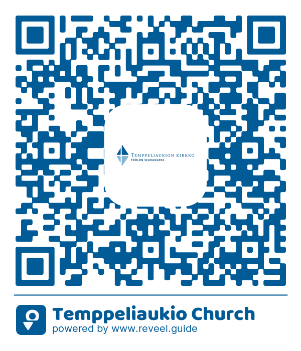 Image of the QR linking to the Temppeliaukio Church 