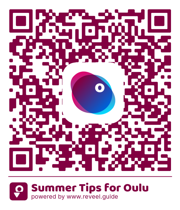 Image of the QR linking to the Summer Tips for Oulu