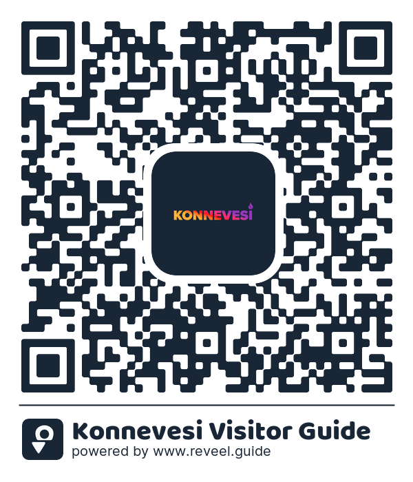 Image of the QR linking to the Konnevesi Visitor Guide