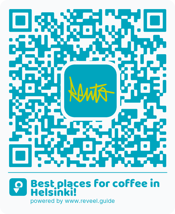 Image of the QR linking to the Best places for coffee in Helsinki!