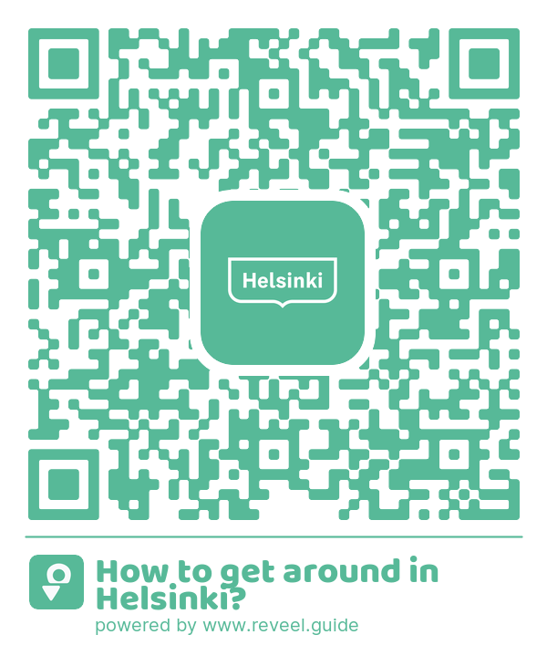 Image of the QR linking to the Hur tar man sig runt i Helsingfors?
