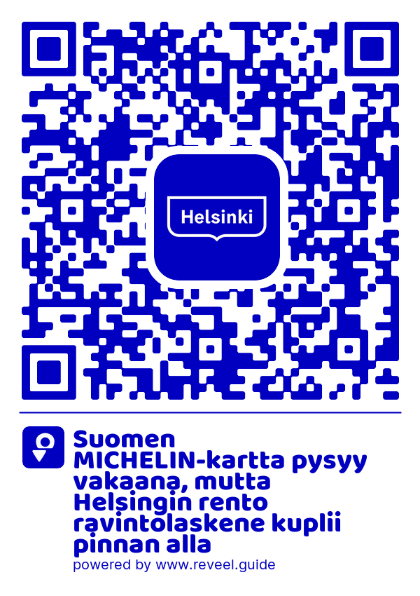 Image of the QR linking to the Finland’s MICHELIN Map Remains Steady, But Helsinki’s Casual Dining Scene is Bubbling Under