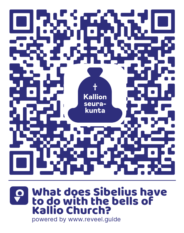 Image of the QR linking to the What does Sibelius have to do with the bells of Kallio Church?