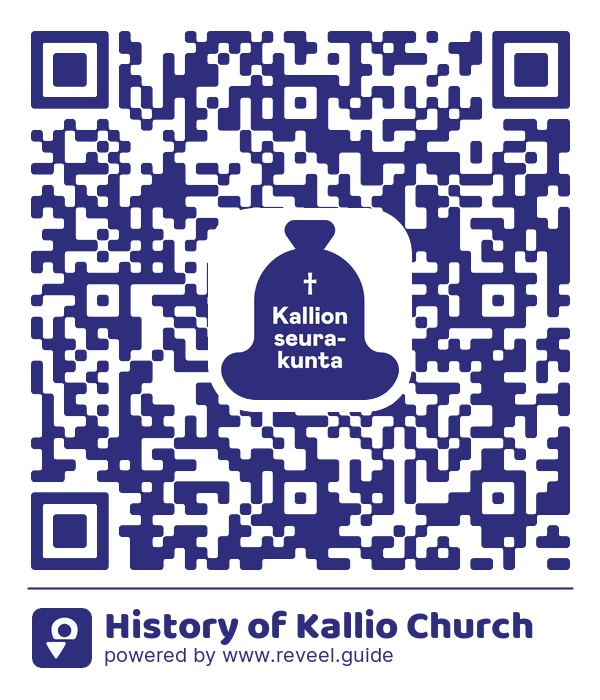 Image of the QR linking to the History of Kallio Church