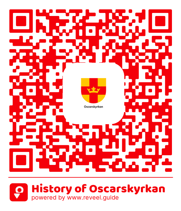 Image of the QR linking to the History of Oscarskyrkan