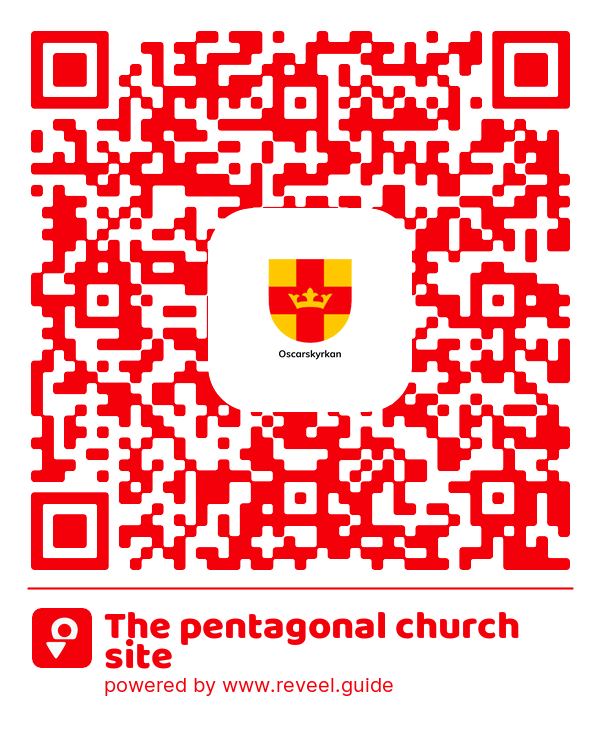 Image of the QR linking to the The pentagonal church site