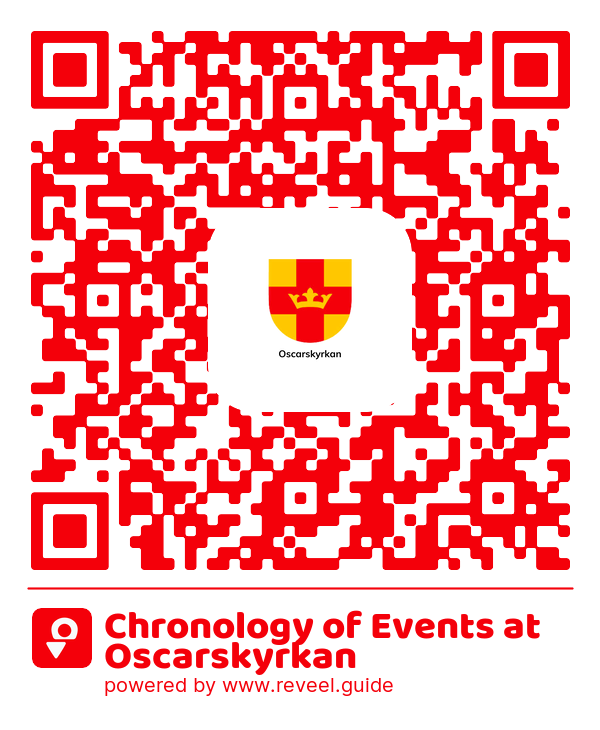 Image of the QR linking to the Chronology of Events at Oscarskyrkan