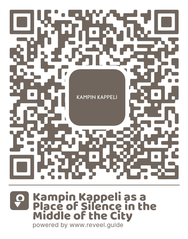 Image of the QR linking to the Kampin Kappeli as a Place of Silence in the Middle of the City