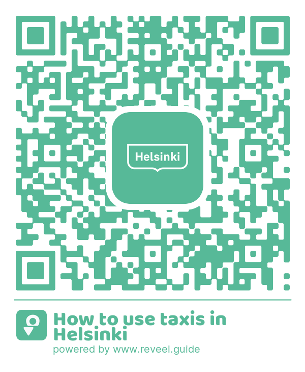 Image of the QR linking to the How to use taxis in Helsinki