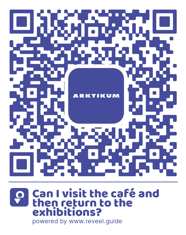 Image of the QR linking to the Can I visit the café and then return to the exhibitions?