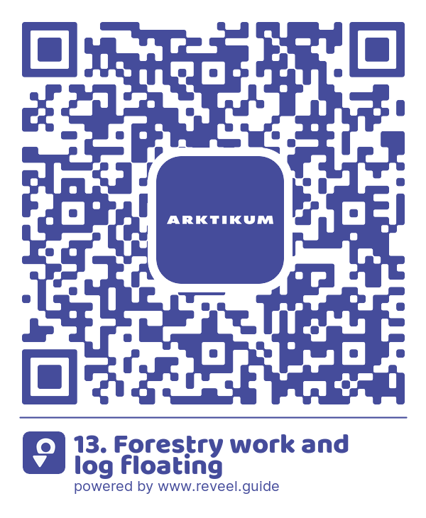 Image of the QR linking to the 13. Forestry work and log floating