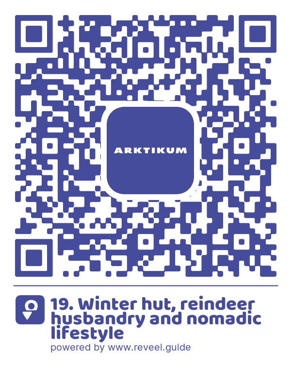 Image of the QR linking to the 19. Winter hut, reindeer husbandry and nomadic lifestyle