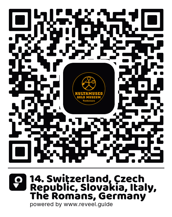 Image of the QR linking to the 14. Switzerland, Czech Republic, Slovakia, Italy, The Romans, Germany 