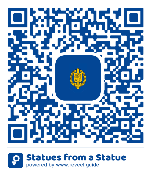 Image of the QR linking to the Statues from a Statue