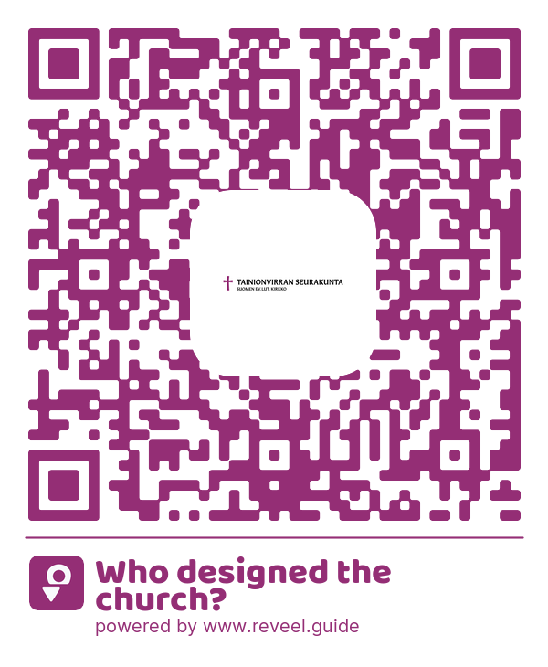 Image of the QR linking to the Who designed the church?