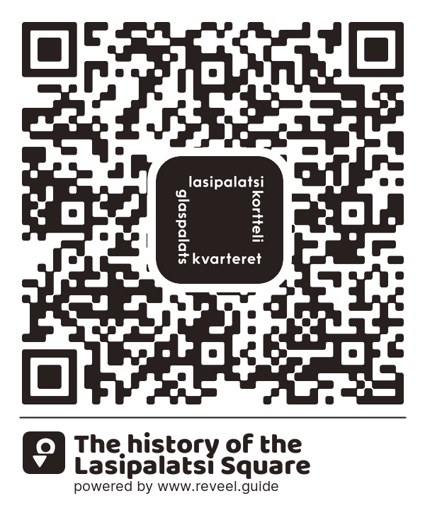 Image of the QR linking to the The history of the Lasipalatsi Square