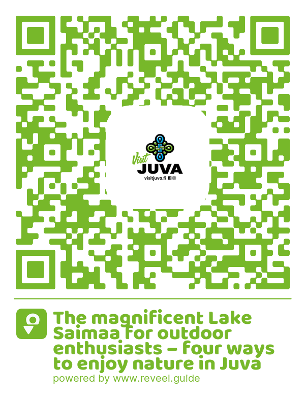 Image of the QR linking to the The magnificent Lake Saimaa for outdoor enthusiasts – four ways to enjoy nature in Juva