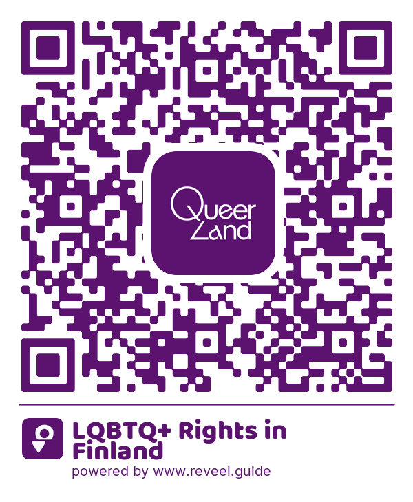 Image of the QR linking to the LQBTQ+ Rights in Finland