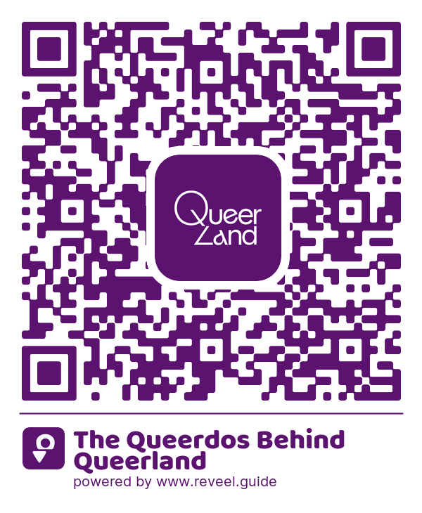 Image of the QR linking to the The Queerdos Behind Queerland 