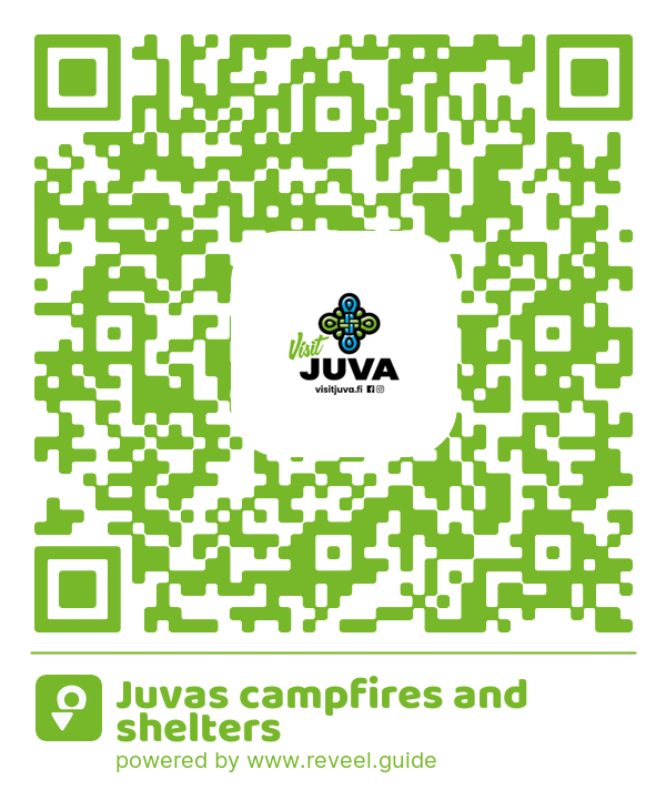 Image of the QR linking to the Juvas campfires and shelters