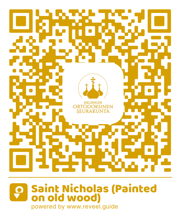 Image of the QR linking to the Saint Nicholas (Painted on old wood)