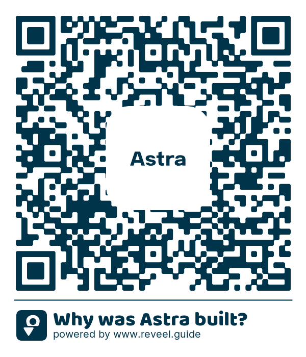 Image of the QR linking to the Why was Astra built? 