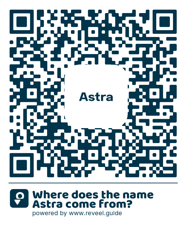 Image of the QR linking to the Where does the name Astra come from?