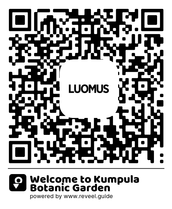 Image of the QR linking to the Välkommen till Kumpula Botaniska Trädgård