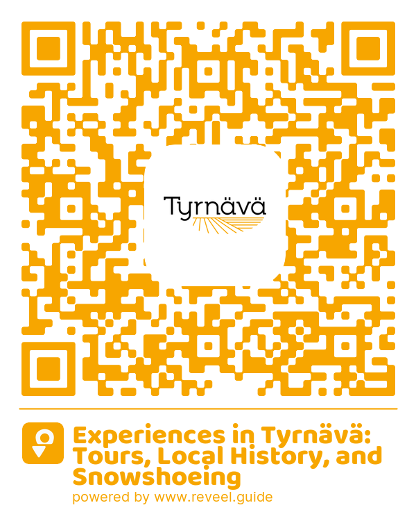 Image of the QR linking to the Experiences in Tyrnävä: Tours, Local History, and Snowshoeing