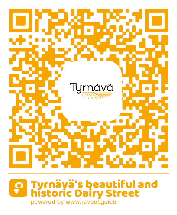 Image of the QR linking to the Tyrnävä's beautiful and historic Dairy Street