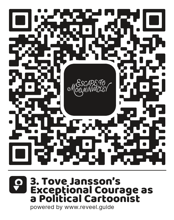 Image of the QR linking to the 3. Tove Jansson’s Exceptional Courage as a Political Cartoonist