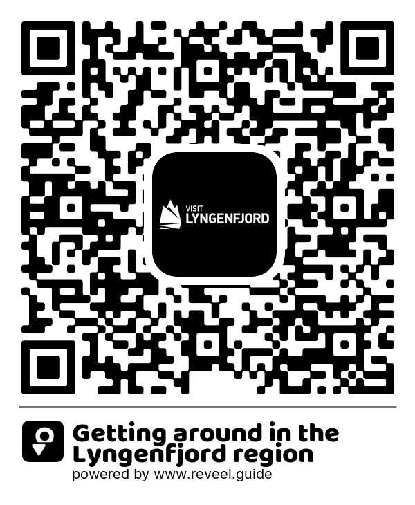 Image of the QR linking to the Getting around in the Lyngenfjord region