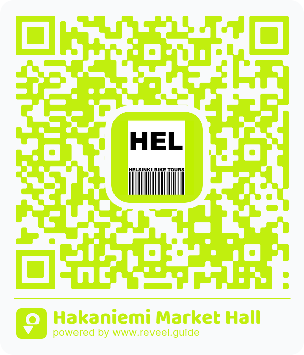 Image of the QR linking to the Hakaniemi Market Hall