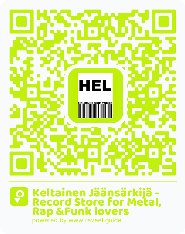 Image of the QR linking to the Keltainen Jäänsärkijä - Record Store for Metal, Rap &Funk lovers