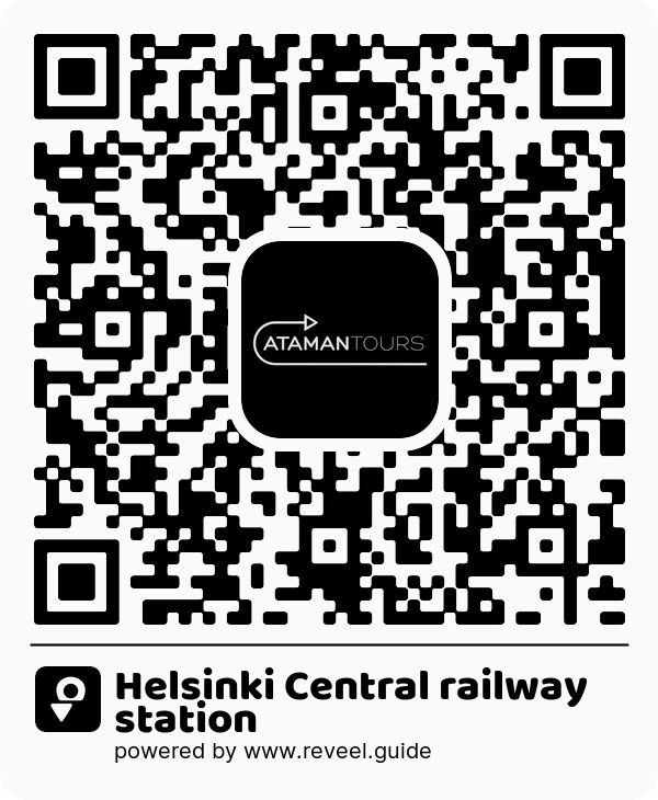 Image of the QR linking to the Helsinki Central railway station