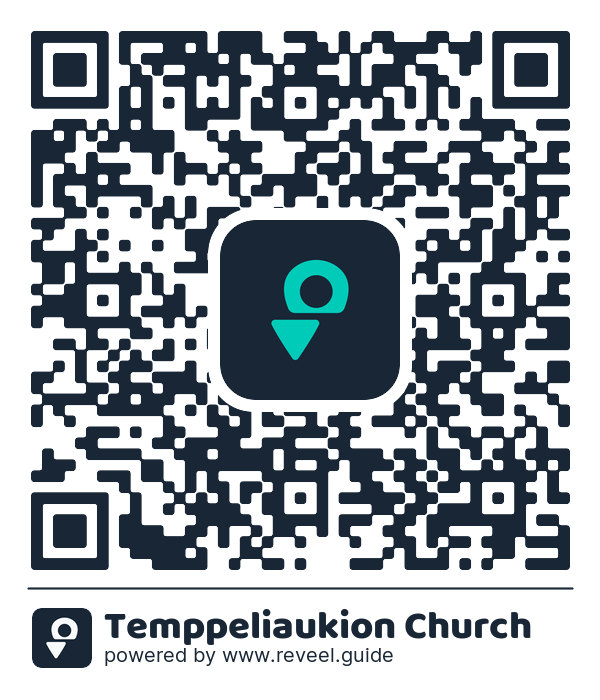 Image of the QR linking to the Temppeliaukion Church