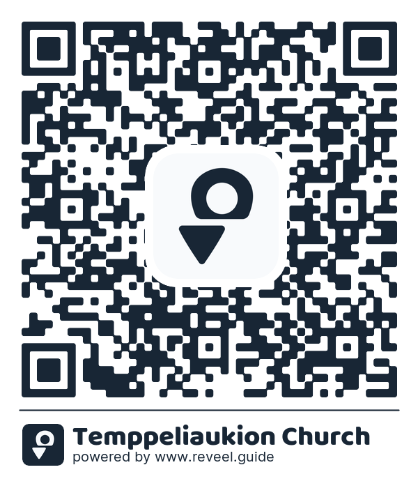 Image of the QR linking to the Temppeliaukion Church