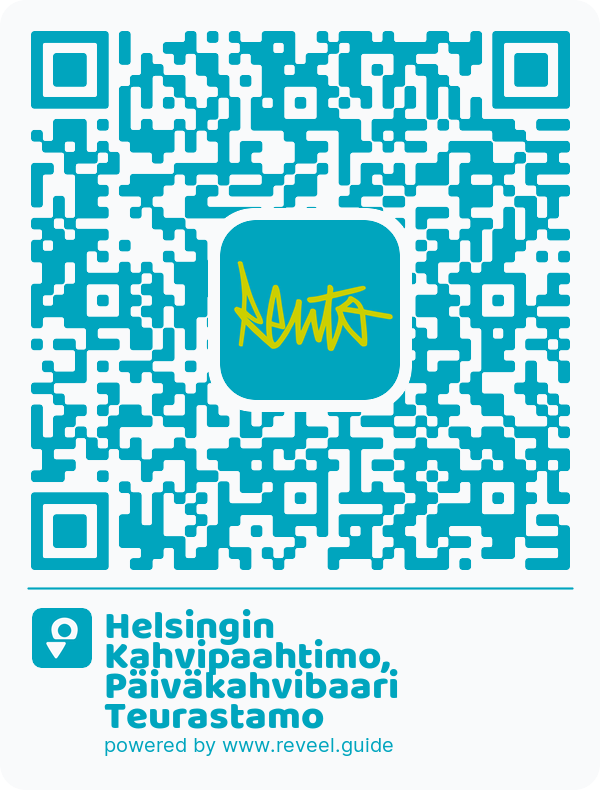 Image of the QR linking to the Helsingin Kahvipaahtimo, Päiväkahvibaari Teurastamo