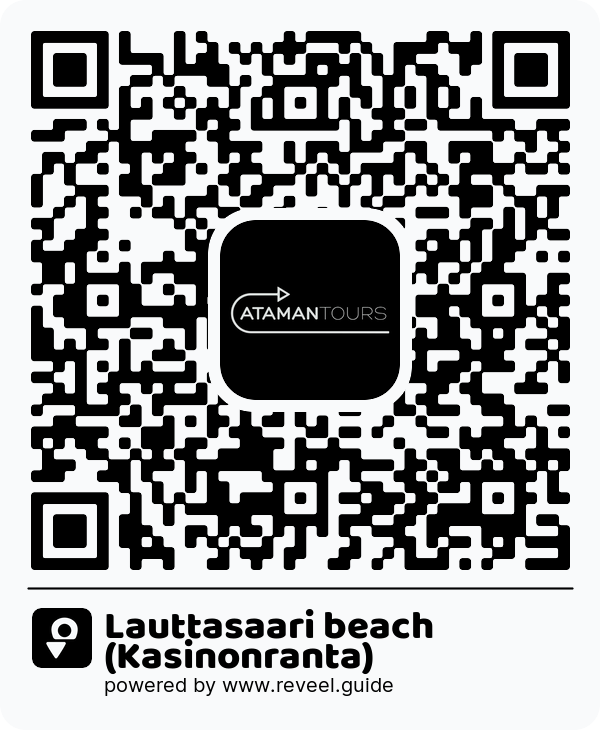 Image of the QR linking to the Lauttasaari beach (Kasinonranta)