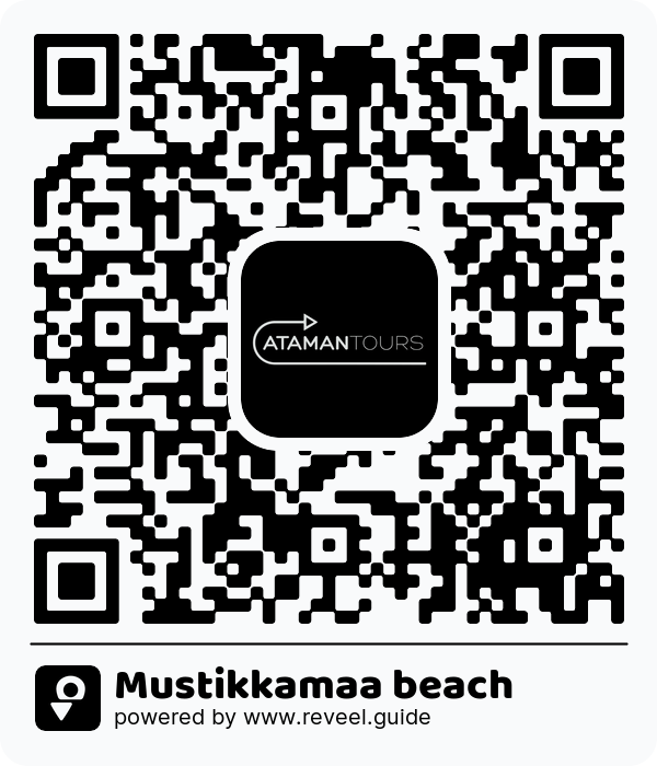 Image of the QR linking to the Mustikkamaa beach