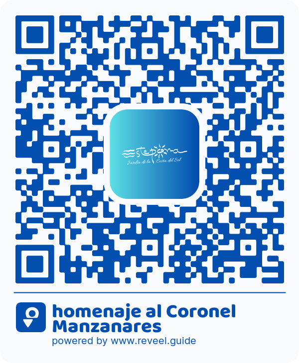Image of the QR linking to the homenaje al Coronel Manzanares