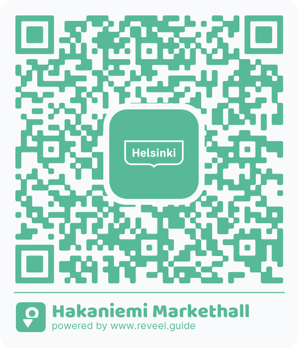 Image of the QR linking to the Hakaniemi Markethall