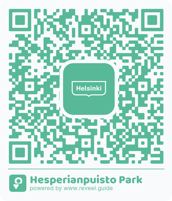 Image of the QR linking to the Hesperianpuisto Park