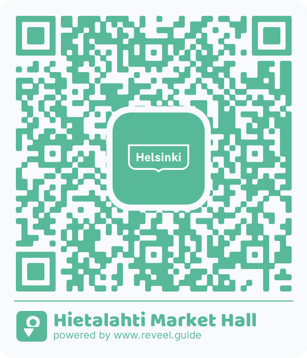 Image of the QR linking to the Hietalahti Market Hall