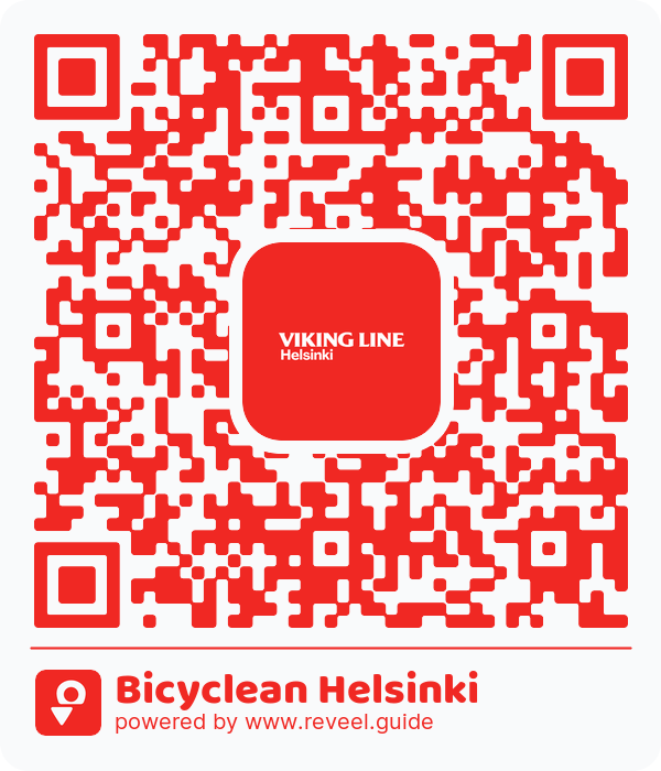 Image of the QR linking to the Bicyclean Helsinki